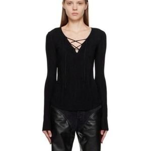 Rag and Bone Carrie Jersey Lace Up Top Originally $308 Size Medium